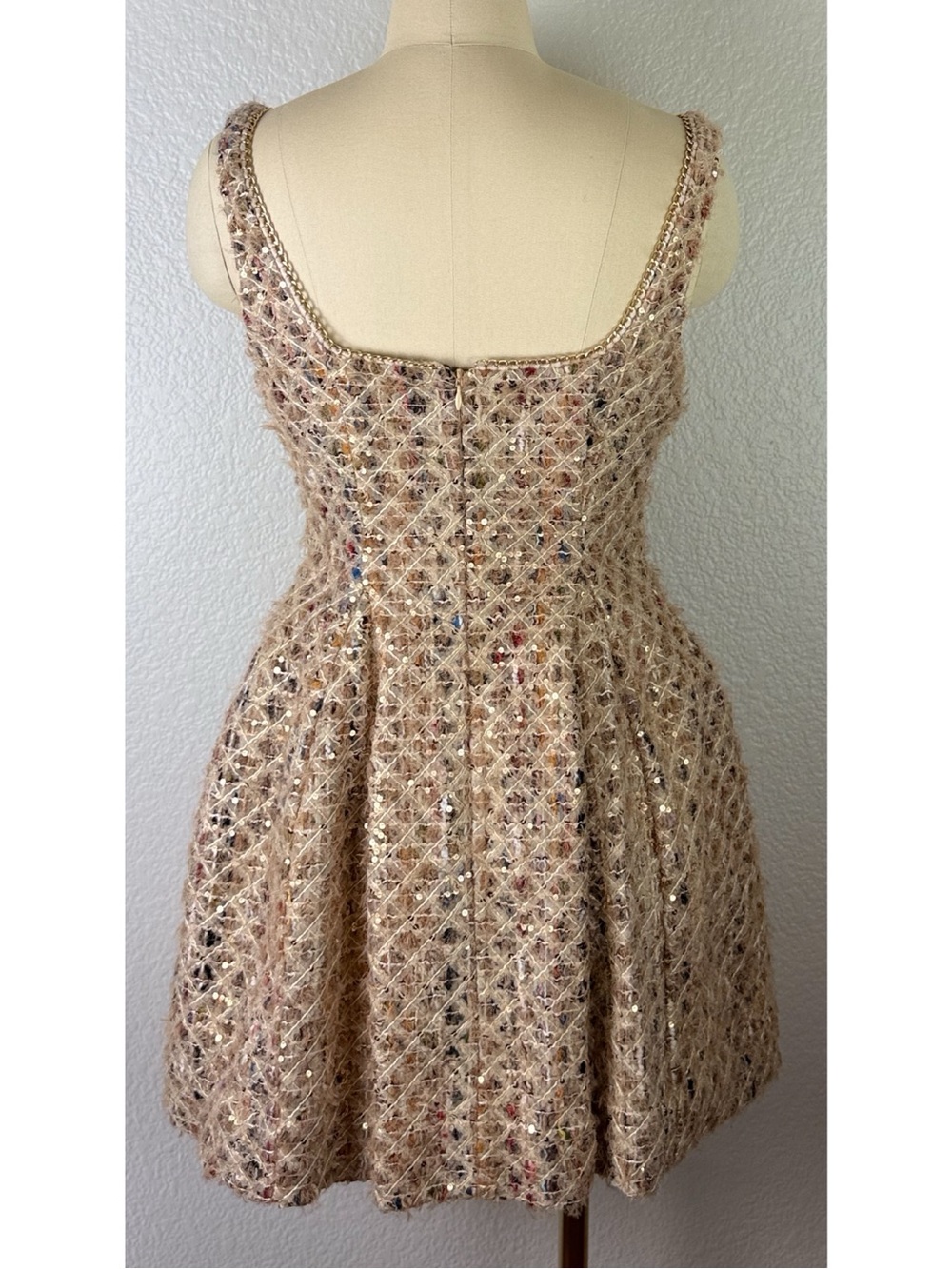 Anthropologie NWT Maeve Tweed Fit & Flare Mini Dress Special Occassion size 6 - Picture 8 of 16